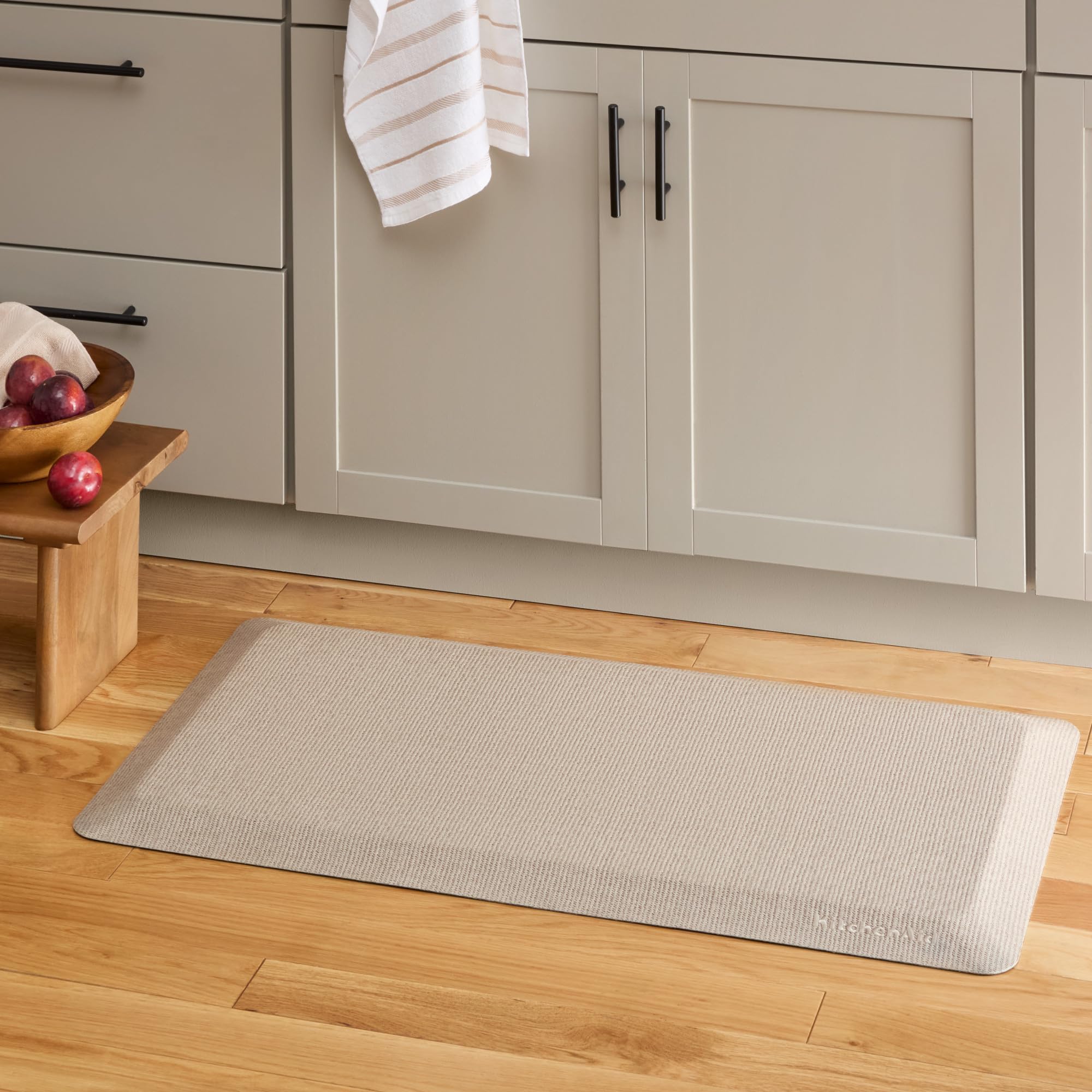 Gourmet Series Kitchen Comfort Gel Mat, Solid Basketweave, Milkshake Tan, 20"x39"