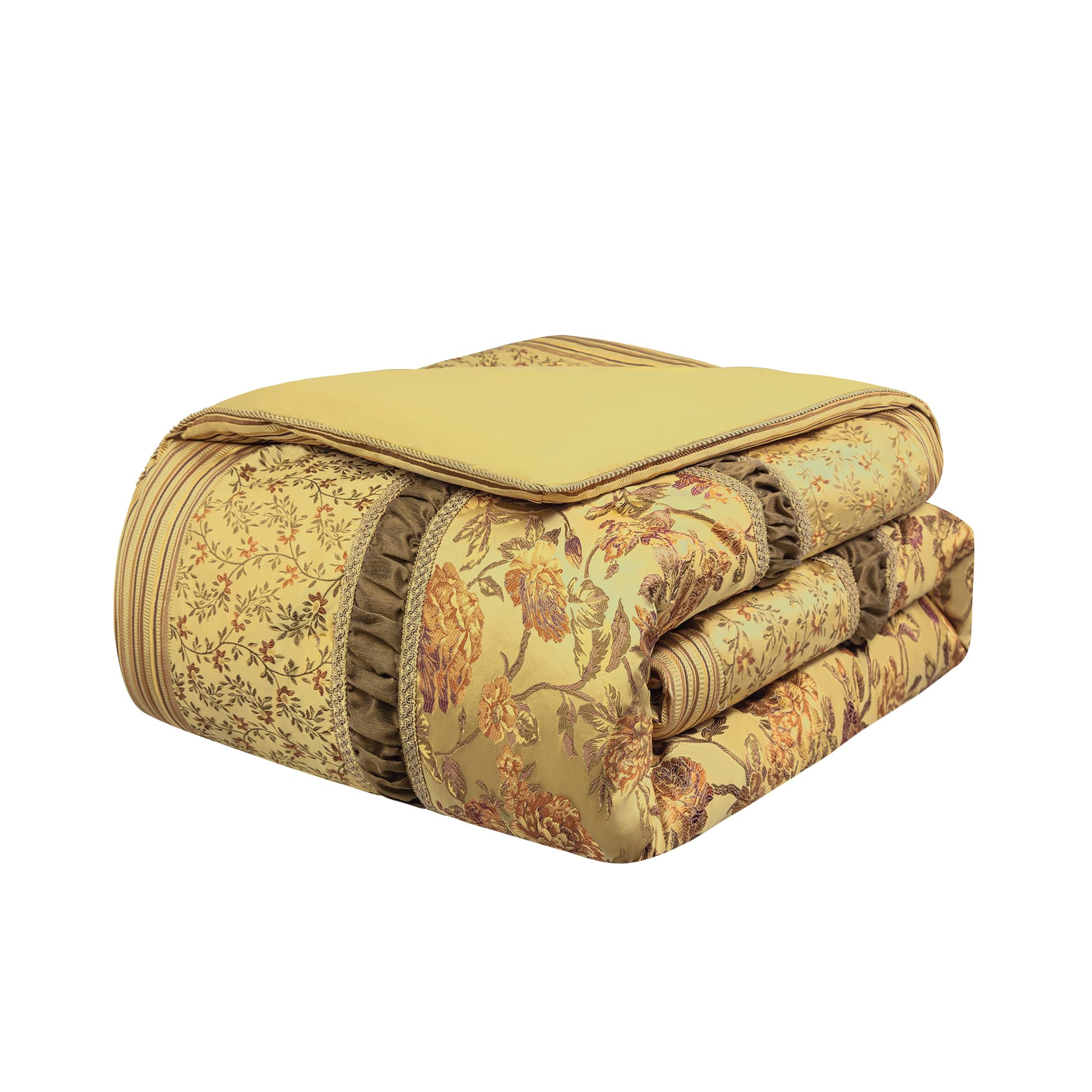 9-Piece Luxury Comforter Sets Classic Framework Design