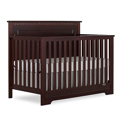 Morgan 5-in-1 Convertible Crib in Storm Grey, Greenguard Gold Certified