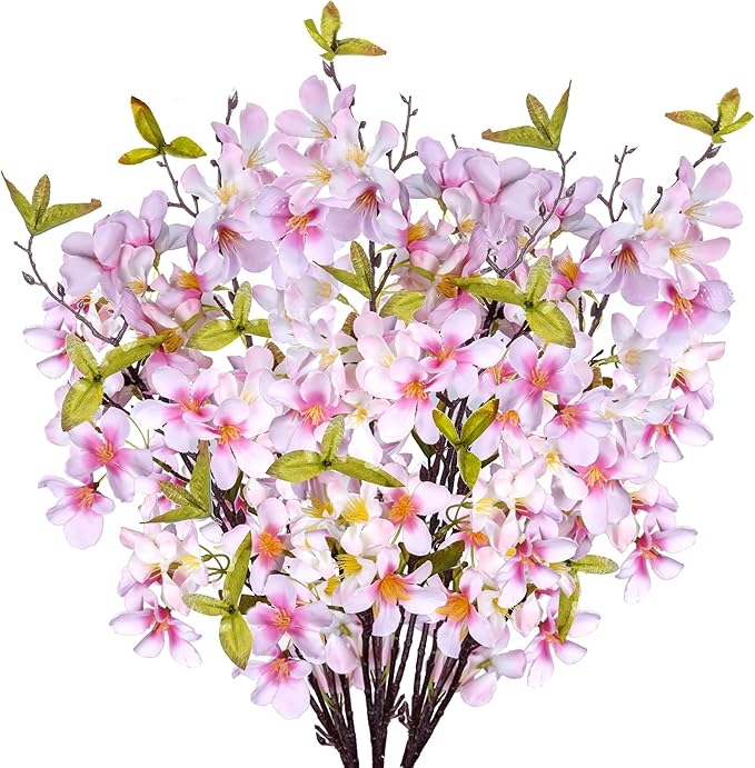 Artificial Apple Blossom Silk Flowers Tree Branches 33” Long Stems Faux