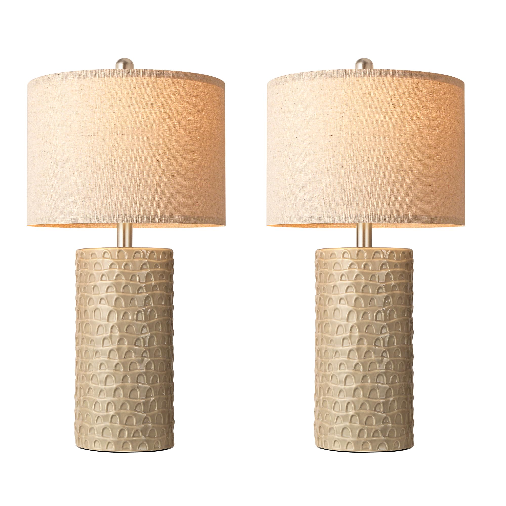 Modern Ceramic Table Lamp Set of 2, Table Lamps for Living Room