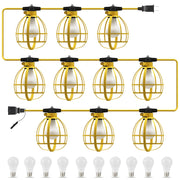 Construction String Lights, 10 Bulbs 100W 10500LM String Work Lights