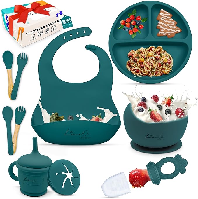 Baby Feeding Set - BPA-Free, Baby Led Weaning Supplies, Toddler plates and bowls