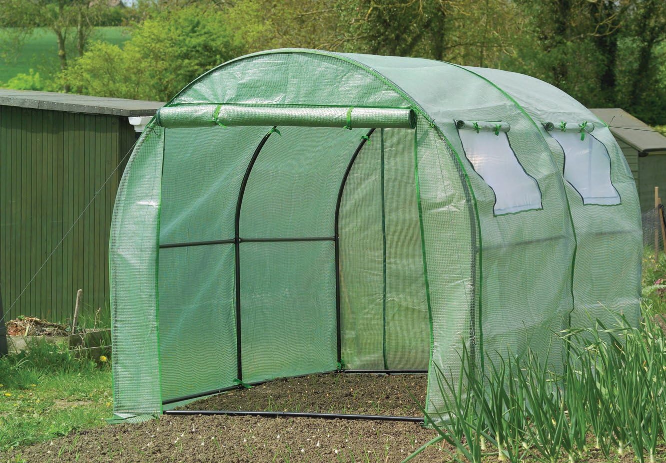 7624 Poly-Tunnel with Reinforced Cover and Windows, 118.11" Long x 78.74" Wide x 74.80"