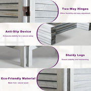 Osparple Room Divider with Shelves, 5.6FT Folding Room Divider Panel and Privacy Screen, 6 Panel Partition Wall Divider for Room Separation, White