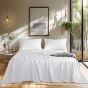 100% Viscose Derived from Bamboo Bed Sheet 4 Piece Set,Cooling 1800 TC Sheet