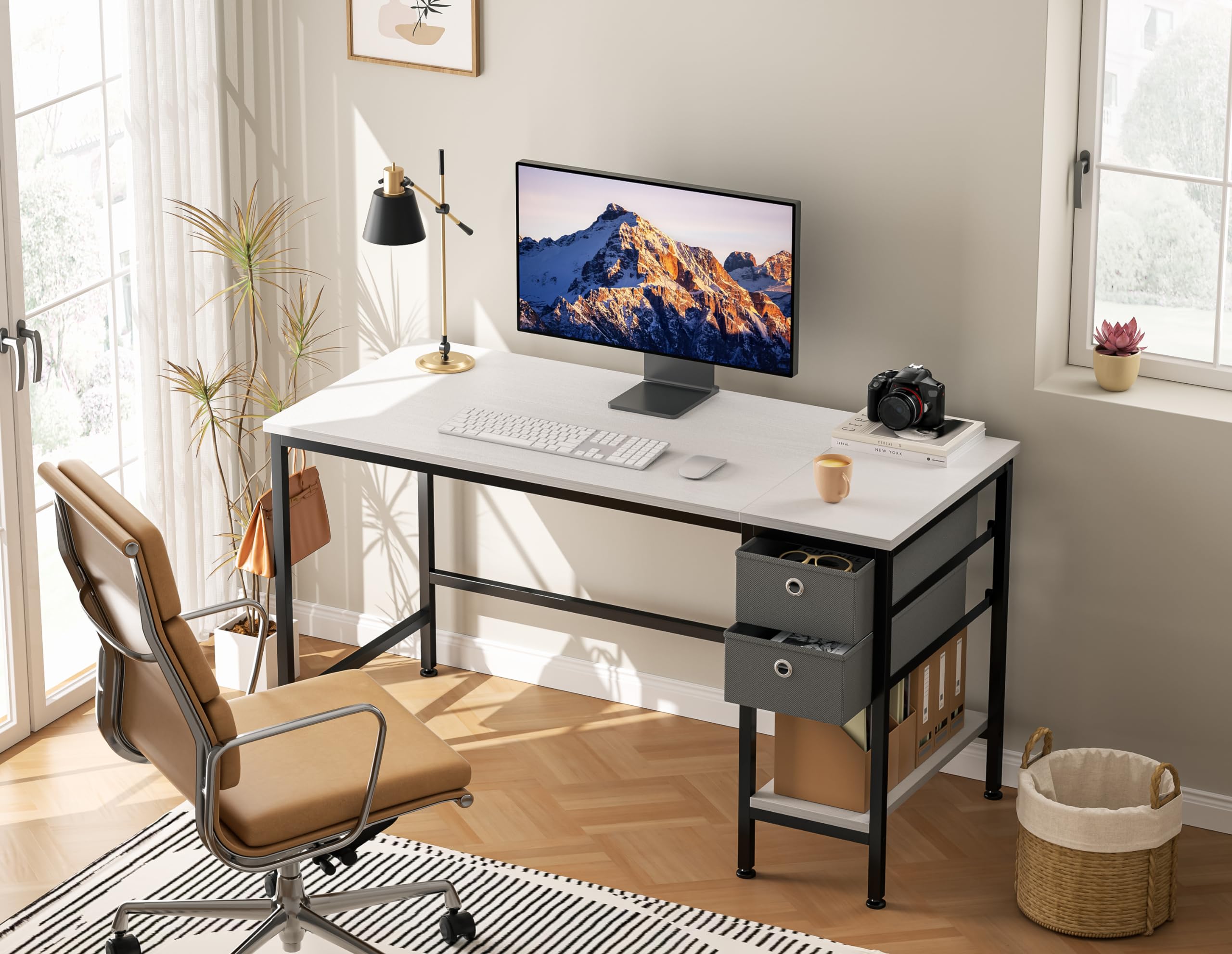 Small Desks, Computer Desk with Drawers 40" Study Writing Desks