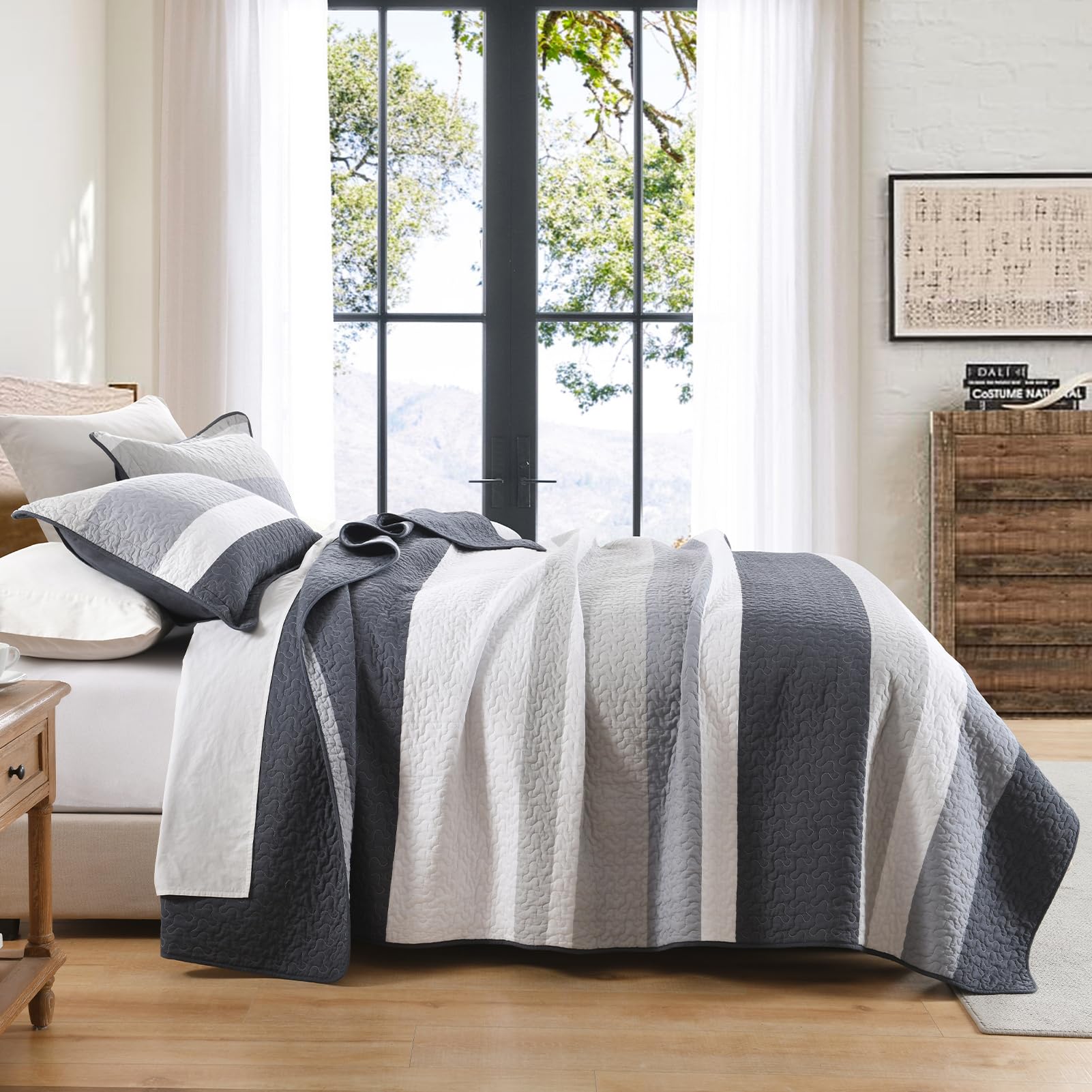 100% Cotton Quilt Set Queen Size, Queen Quilt Bedding Set