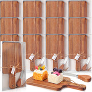 12 Sets Charcuterie Boards with Gift Boxes Cards, Acacia Wood Cutting Board