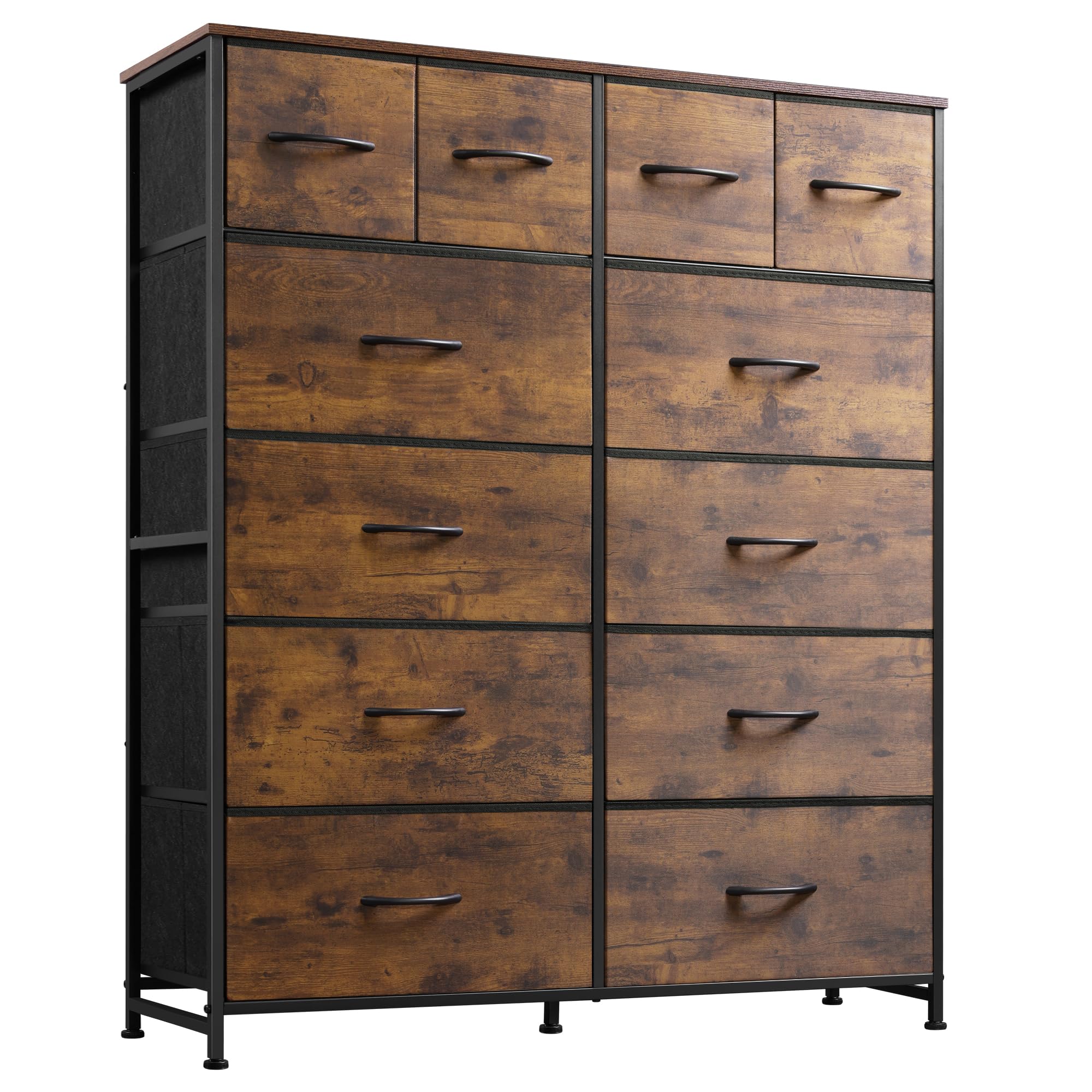 Tall Dresser for Bedroom with 12 Drawers, Chests of Drawers, Fabric Dresser