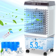 Swamp Coolers,31IN Evaporative Air Cooler with 5.3-Gal Tank, 12H Timer