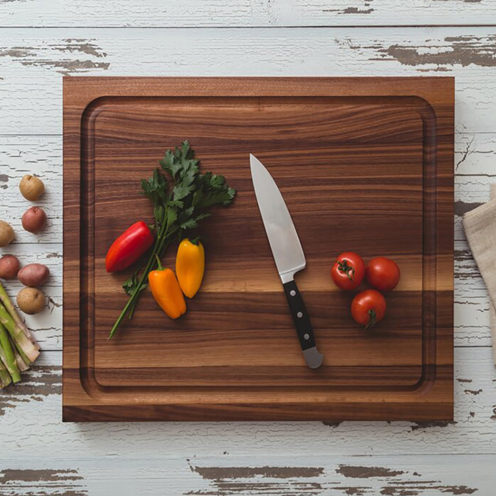 Series, Walnut Cutting Board w/Juice Groove, 1.5" Thick Butcher Block