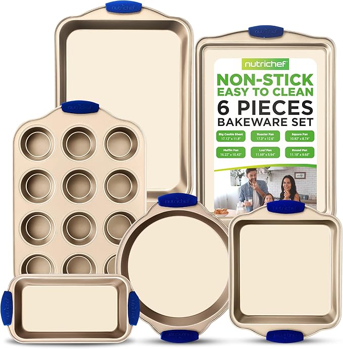 10-Piece Nonstick Bakeware Set - Premium Carbon Steel Baking Trays