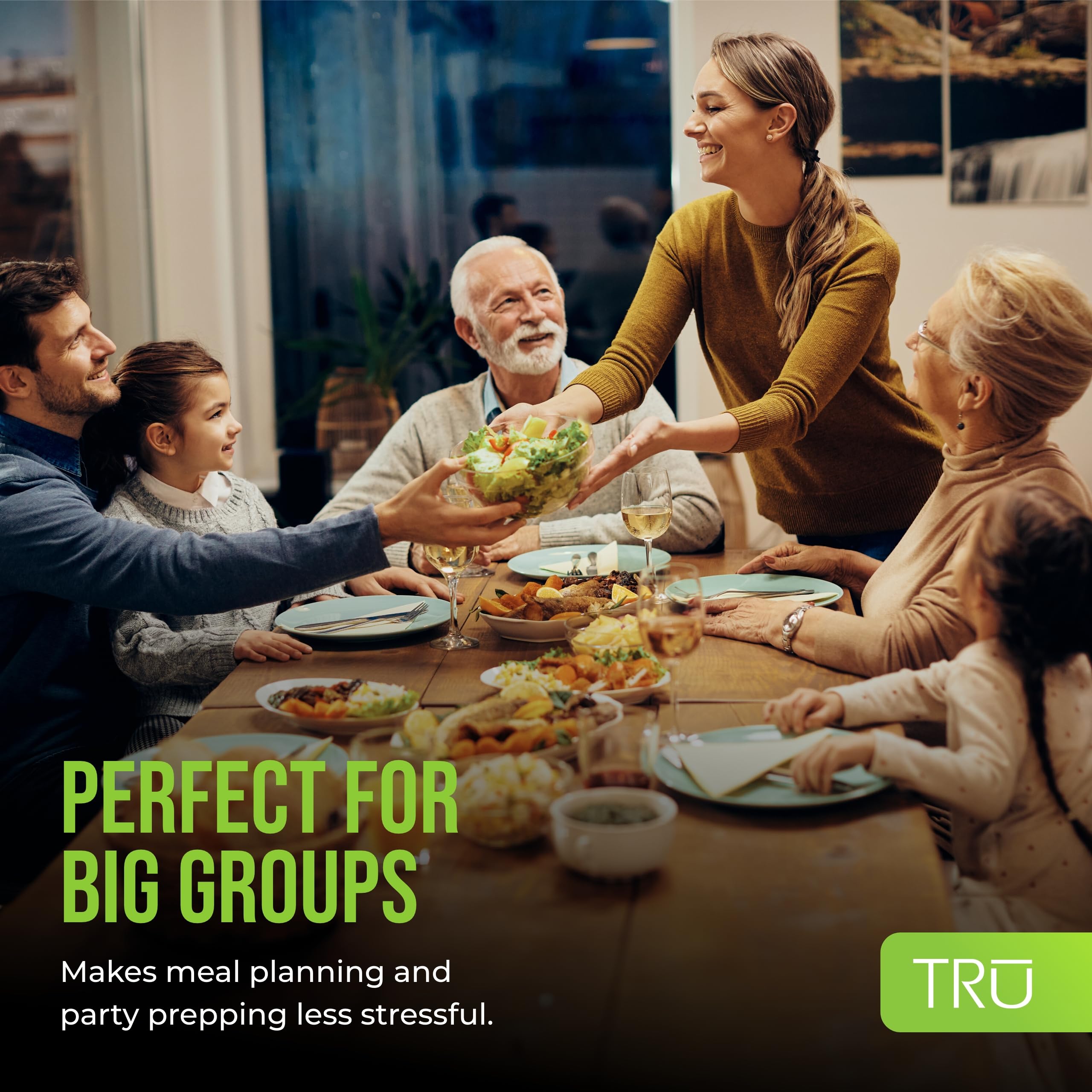 TRU Double Slow Cooker by Select Brands - Double Buffet Server for Parties, Holidays & Gatherings - Slow Cooker Buffet Server - 2 Inserts, Each 1 1/4 Quarts
