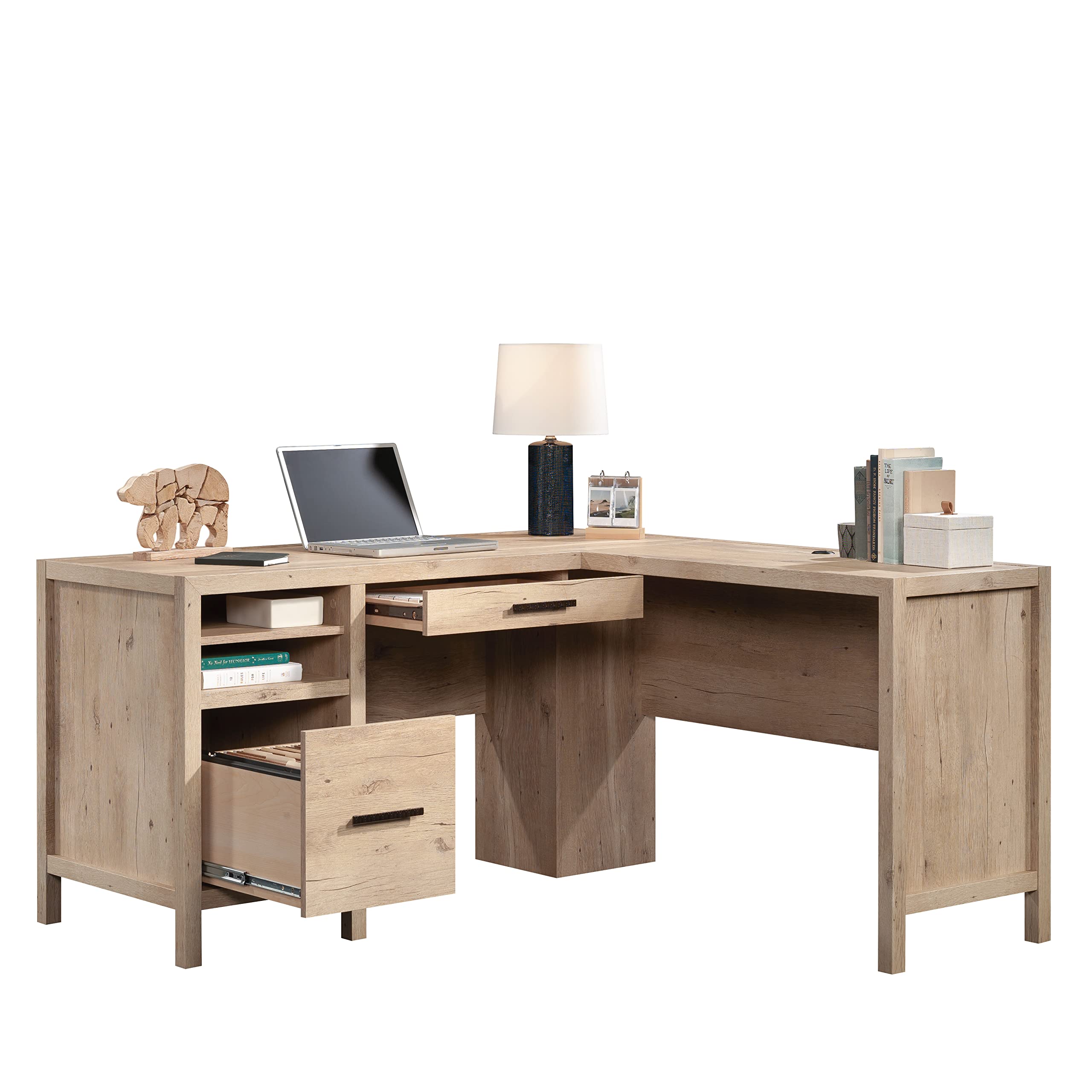 Pacific View L-Desk, L: 58.47" x W: 58.43" x H: 29.92"