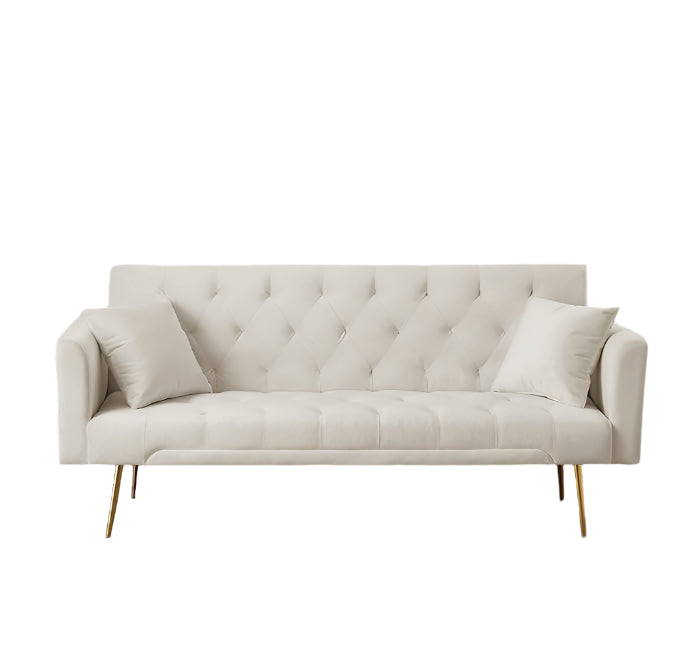 72"Modern Velvet Sofa Bed Futon,Convertible Folding Sleeper Bed Couches