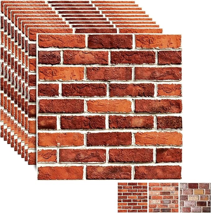 3D Wall Panels Peel and Stick, 3D Wall Panels Self Adhesive Waterproof 10PCS