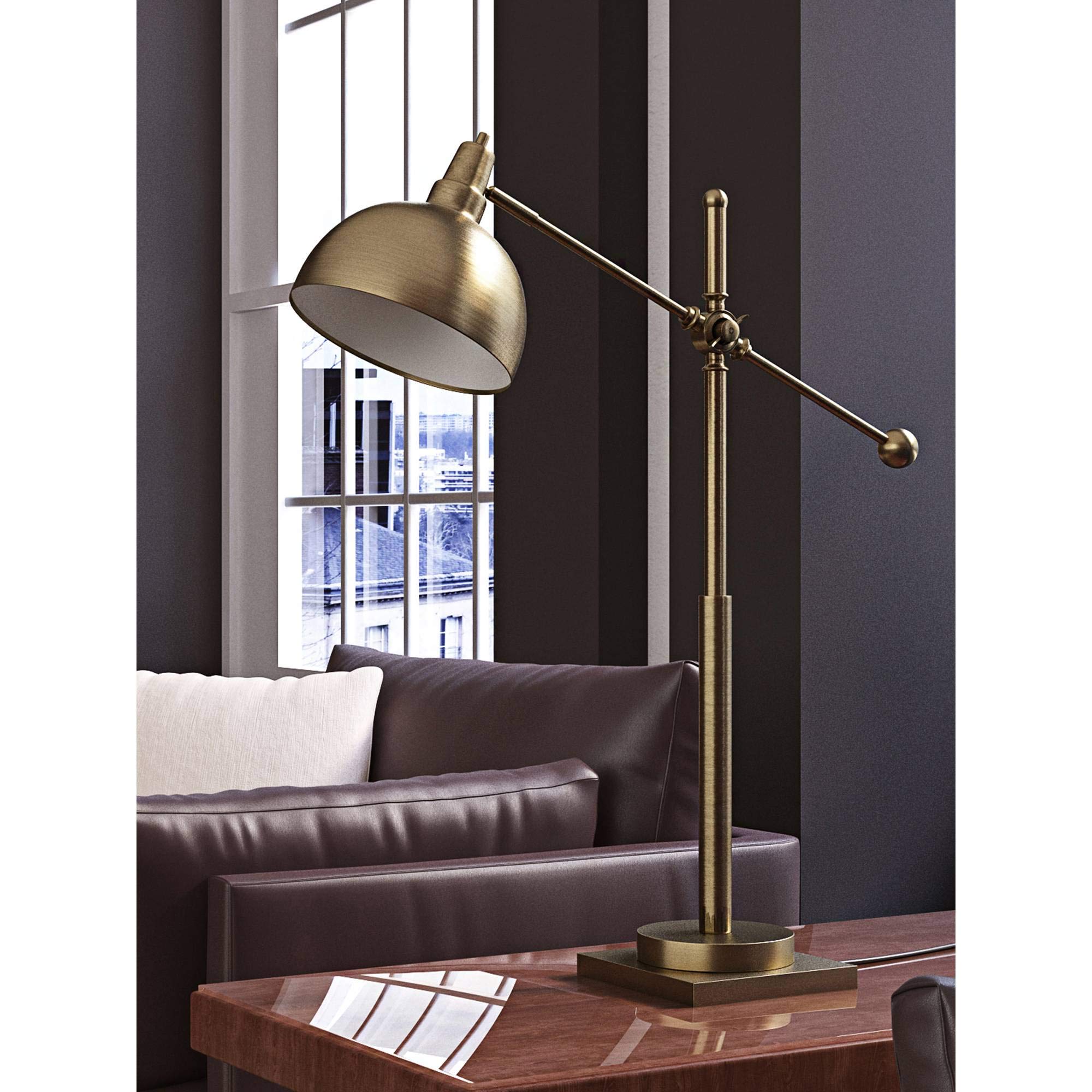 Metal Table LAMP, Brushed Brass, E27 CFL 23W
