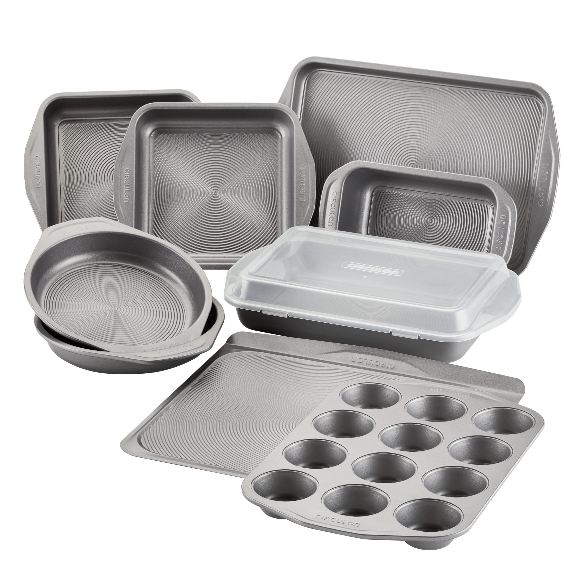 Nonstick Bakeware Set with Nonstick Bread Pan, Cookie Sheet