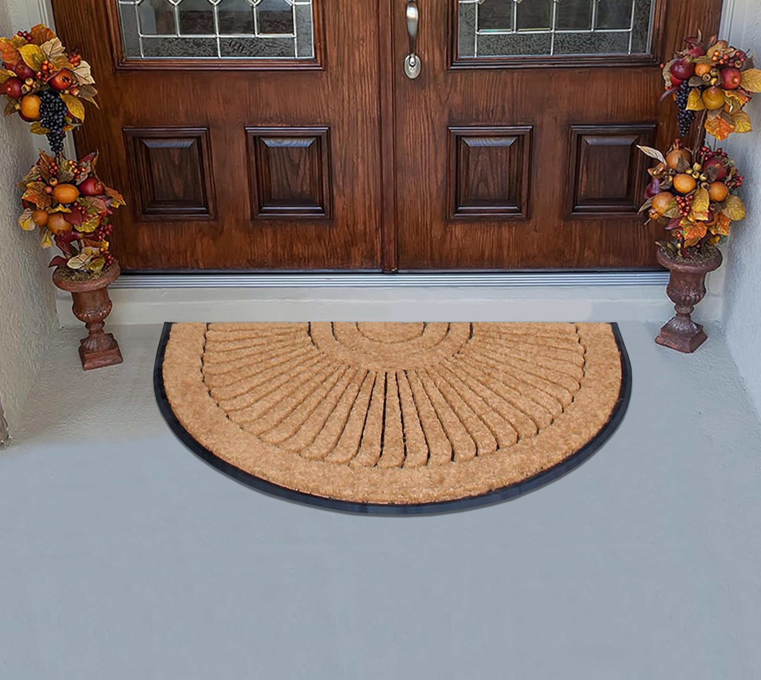 Natural Coir and Rubber Door Mat, 30”x48”, Thick Durable Doormats for Entrance