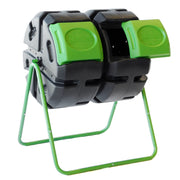 HOTFROG Dual Body Tumbling Composter (HF-DBC4000) Black & Green (37-Gallon)