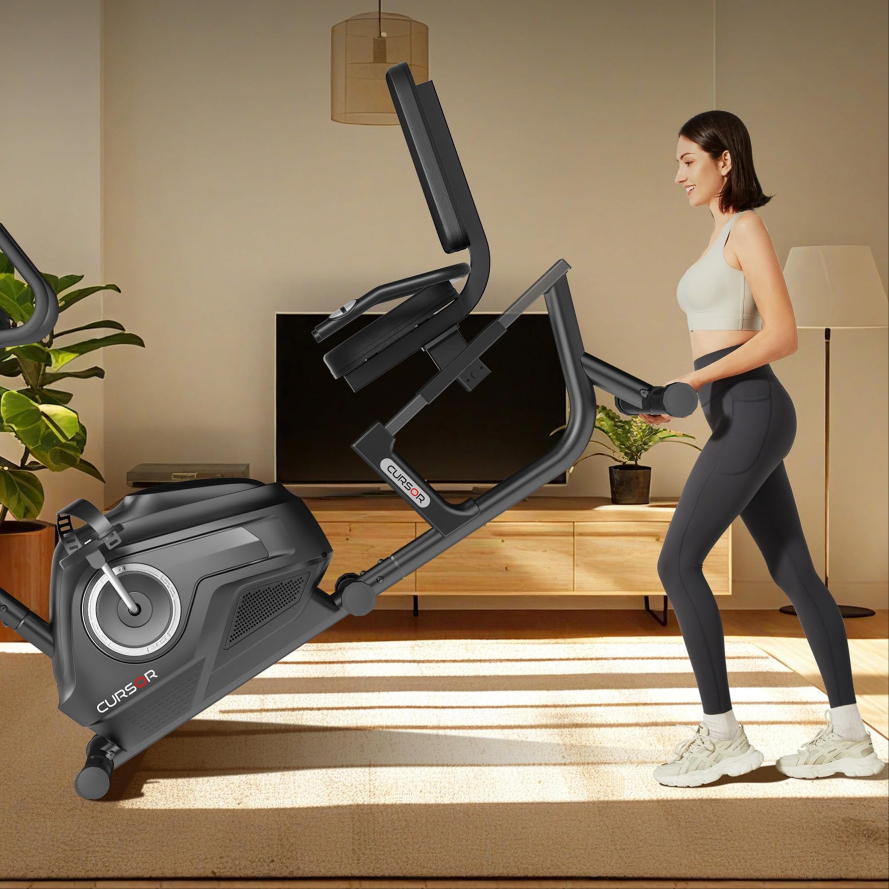 Recumbent Exercise Bike, Stationary Bikes for Home with Adjustable Seat