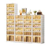 9-Tier Foldable Shoe Rack Organizer for Closet