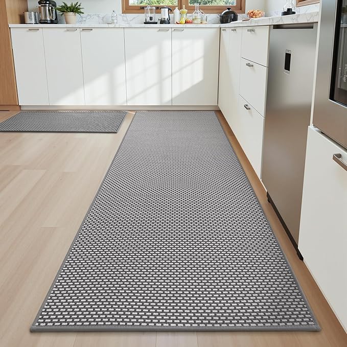 Non Slip Kitchen Rugs Sets of 2 - Extra Large 2.5'x6' + 20"x32" Kitchen Mats for Floor
