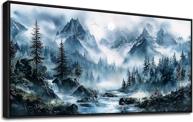 Large Canvas Wood Framed Wall Art Living Room Wall Decor For Bedroom