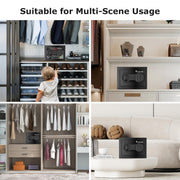 Bonsaii Safe Box with Electronic Keypad, Steel Security Lock Box with Key, 0.23 Cubic Feet, 9.06" W x 6.69" D x 6.69" H, Small Hidden Safe for Cash Jewelry