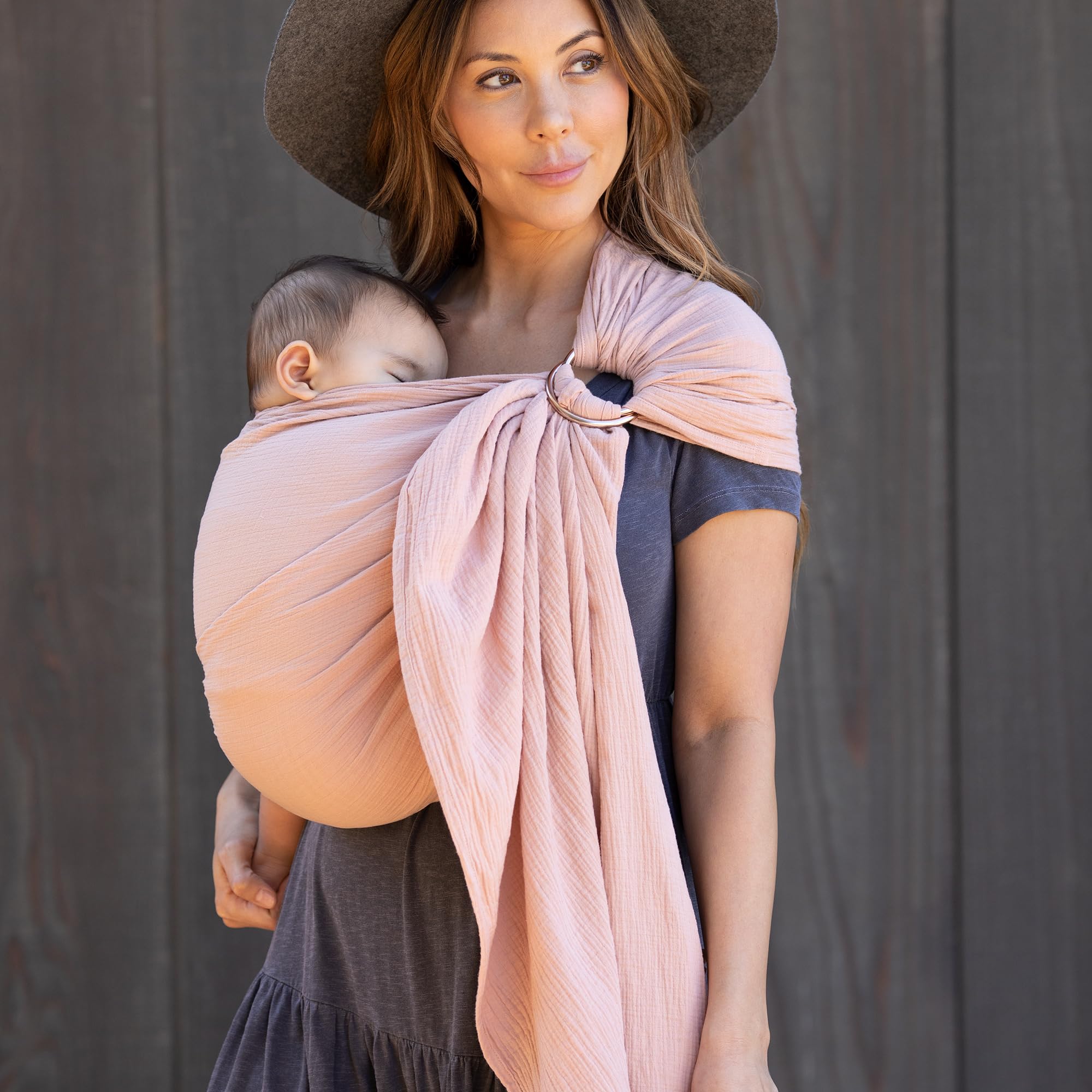 Baby Wrap Carrier Ring Sling for Newborns to Toddlers, Hands-Free