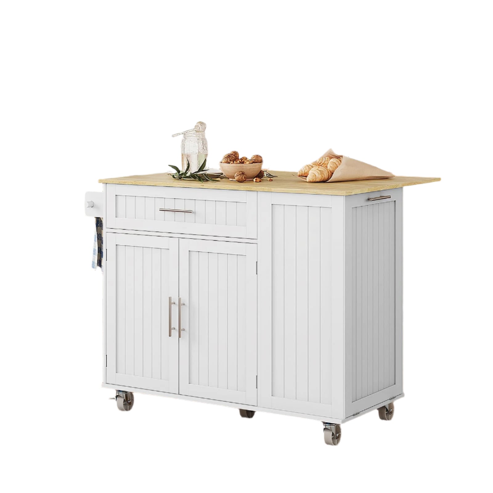 43.3" Kitchen Island with Storage, Island Table for Kitchen
