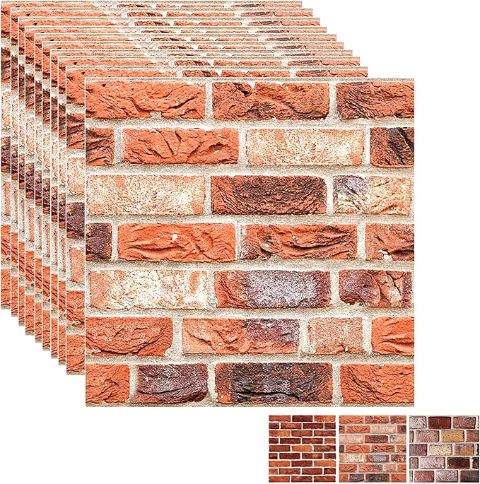 3D Wall Panels Peel and Stick, 3D Wall Panels Self Adhesive Waterproof 10PCS