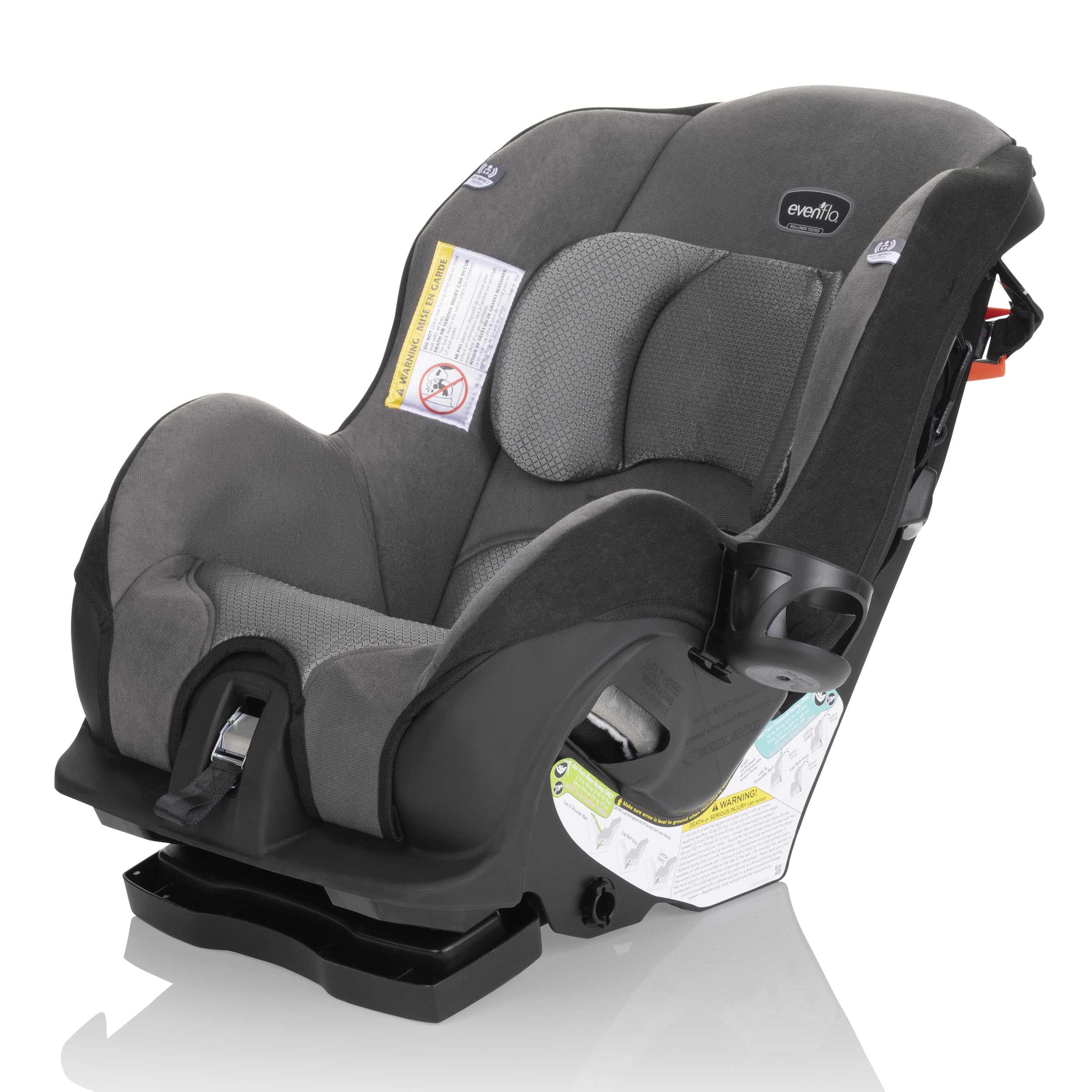 Tribute LX 2-in-1 Lightweight Convertible Car Seat, Travel Friendly (Saturn Gray)