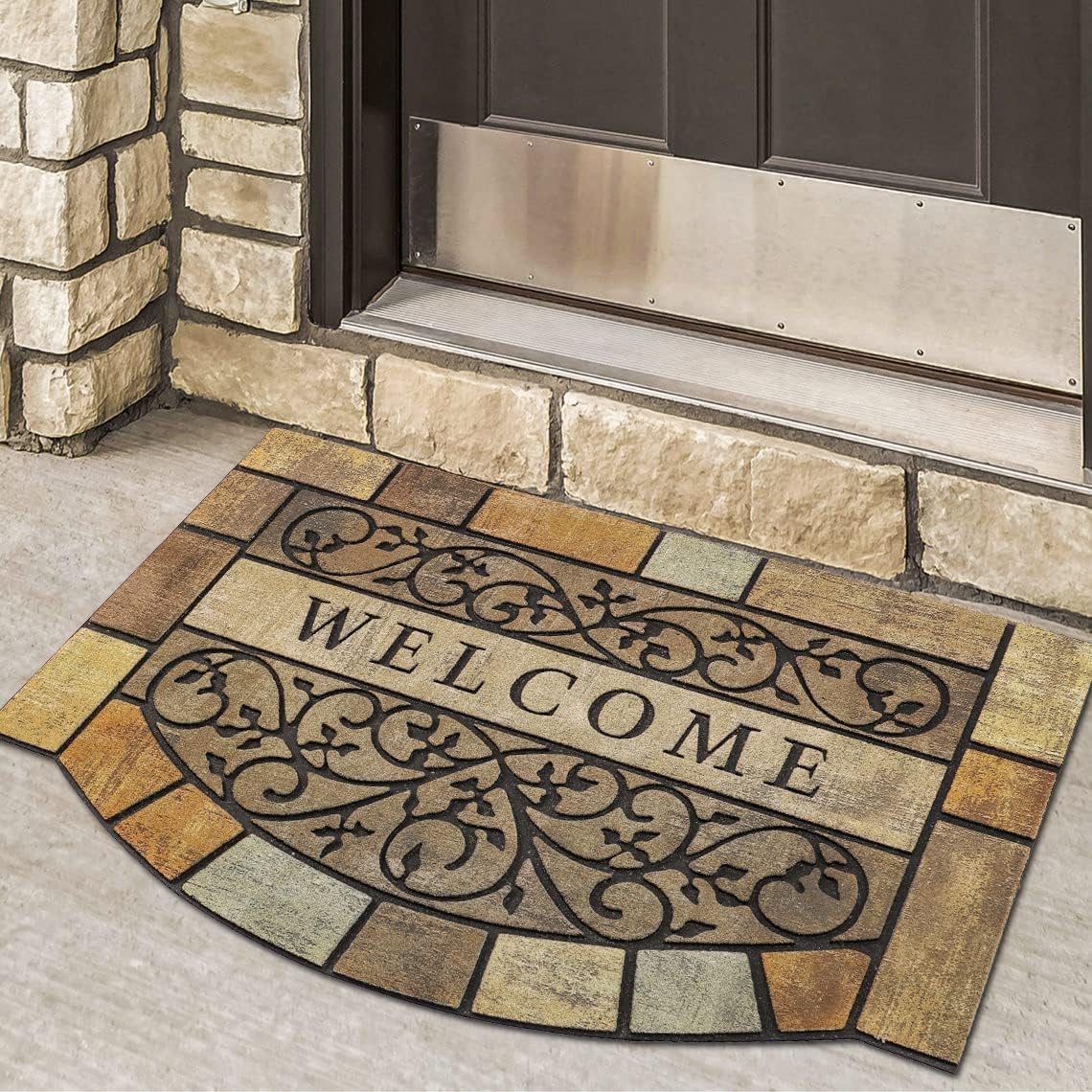 Durable Welcome Door Mats, 24"x36" Heavy-Duty Large Outdoor Mat for Front Door
