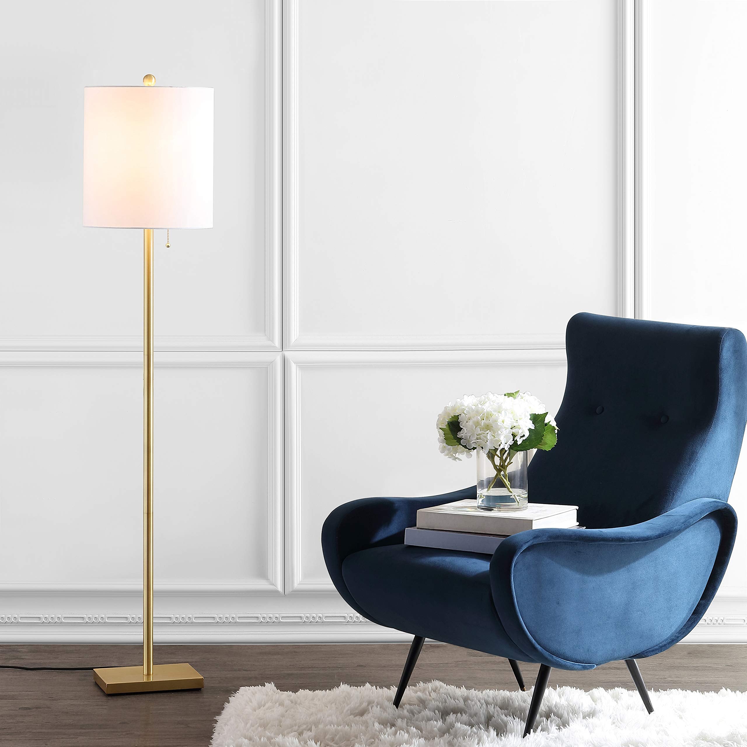 FLL4055A Lighting Octavius Brass Gold 61-inch (LED Bulb Included) Floor Lamp