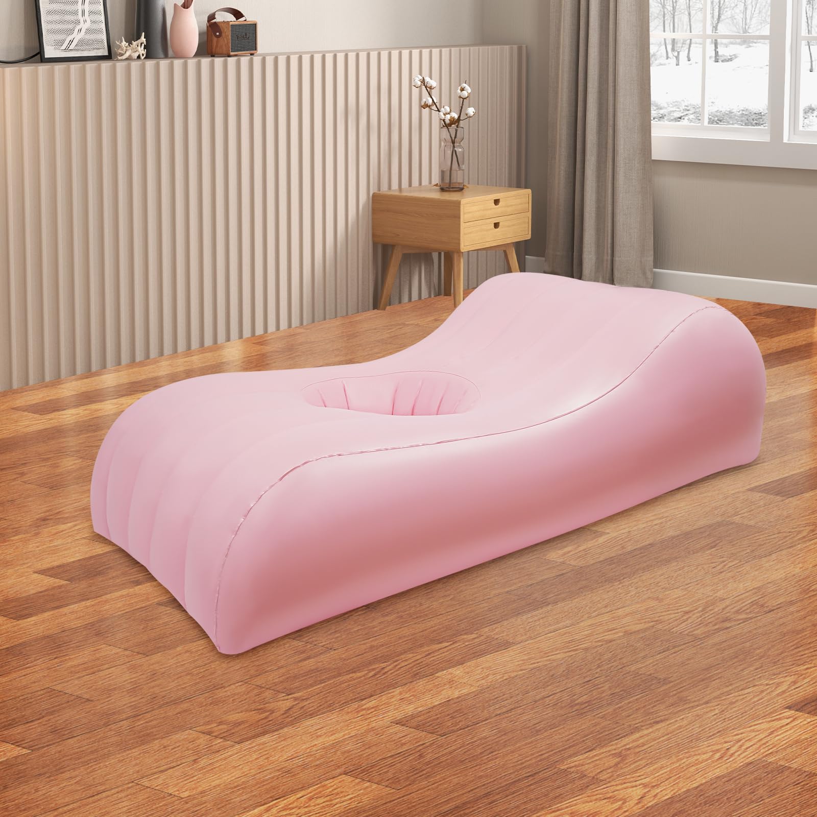 Recovery Air Mattress with Center Hole-Blow Up Mattress Inflatable Couch Waterproof