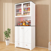 Kitchen Pantry Cabinet,71.7'' Tall Pantry Cabinet with Doors and Adjustable Shelvesg Room
