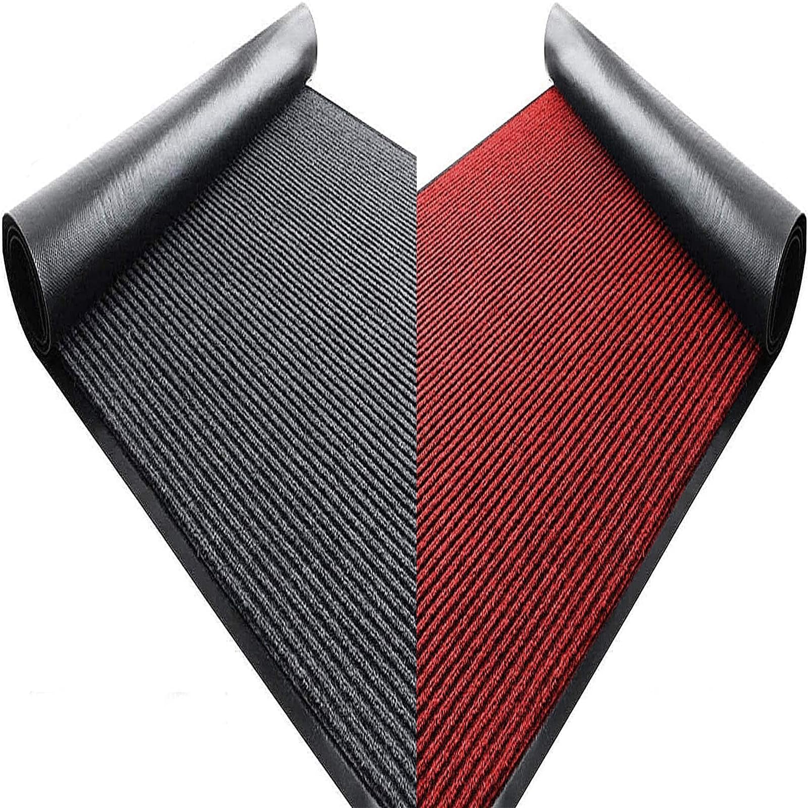3' X 10' Commercial Grade Door Floor Mat Grey +Red