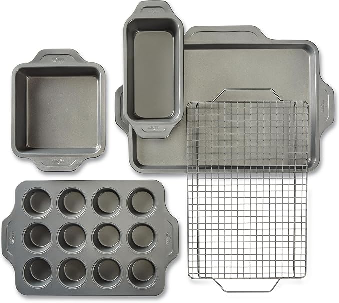 Pro-Release Nonstick Bakeware Set 10 Piece Oven Safe 450F Half Sheet