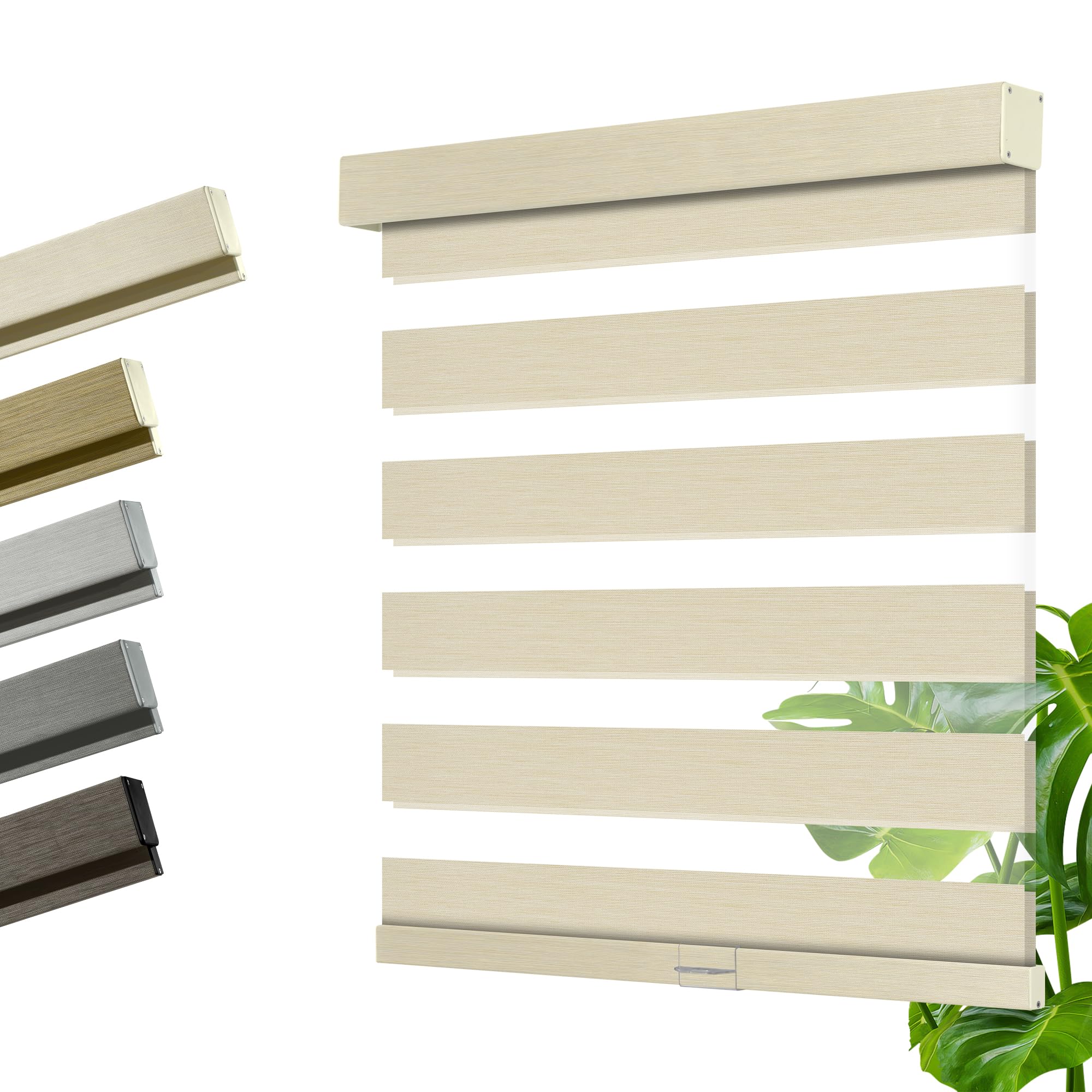 Cordless Zebra Blinds for Windows,Light Control,Blackout Interior Blinds