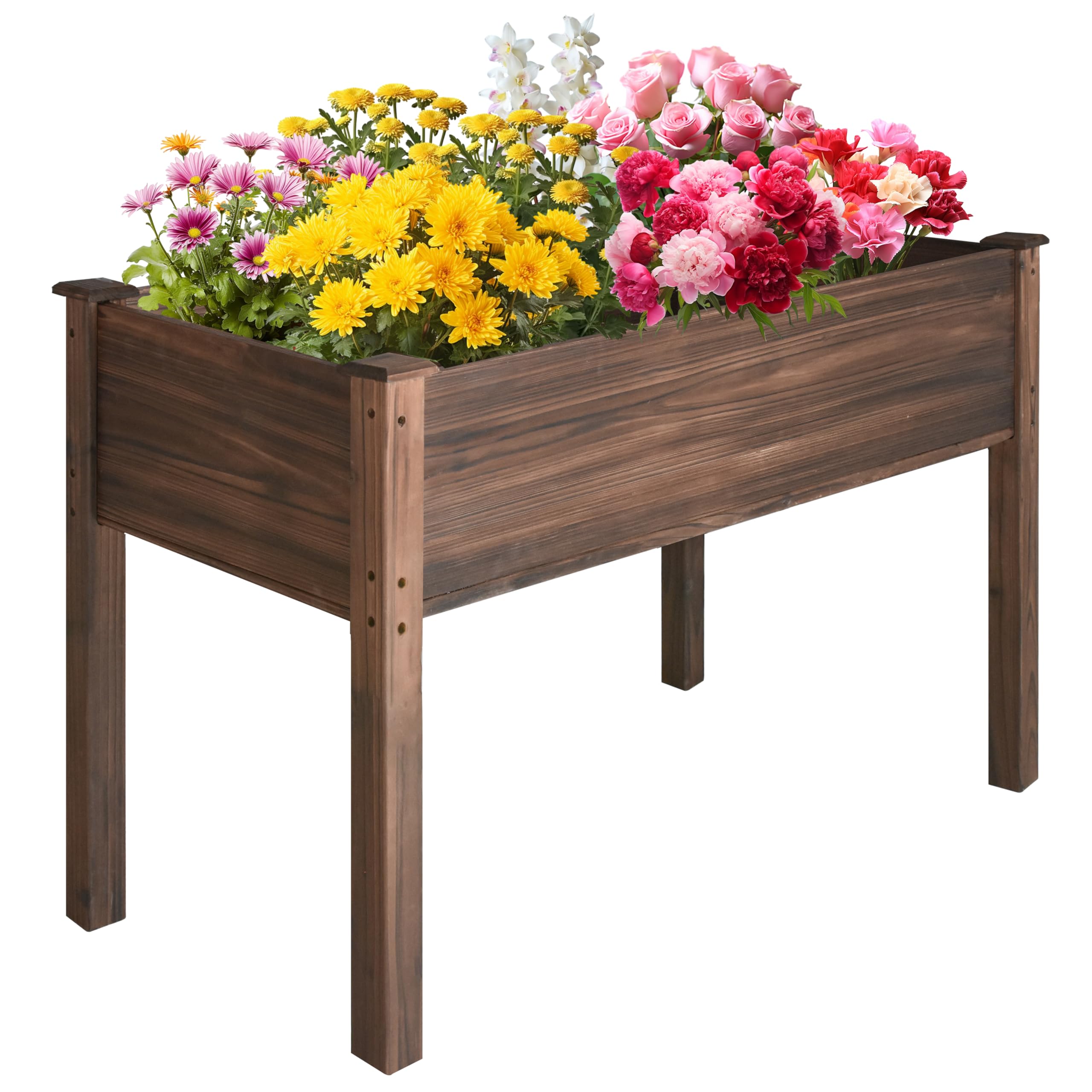 Raised Garden Bed Outdoor Planter Box with Legs for Herbs, Vegetables, Flowers