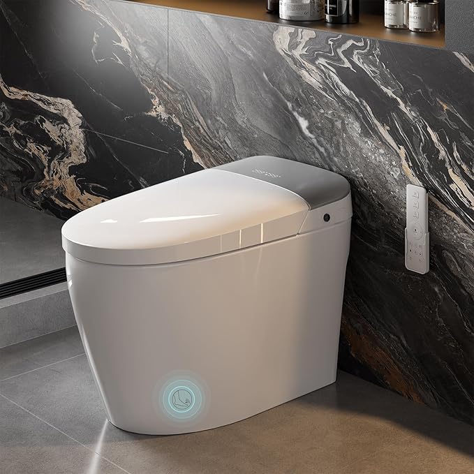 Smart Toilet with Bidet Built in, Built in Tank with Powerful Flush, Auto Open/Close Lid