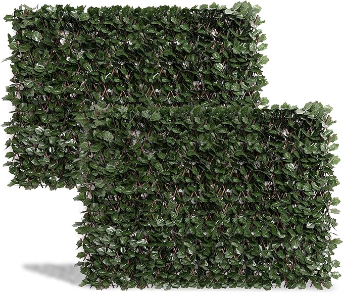 Expandable Fence Privacy Screen for Balcony Patio Outdoor(Double Sides Leaves)