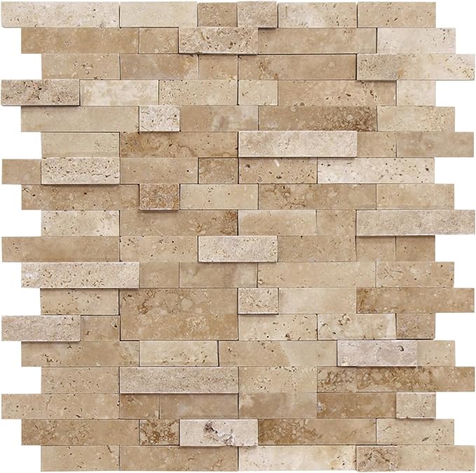 Peel and Stick Mosaic Natural 3D Stone Self Adhesive Tiles