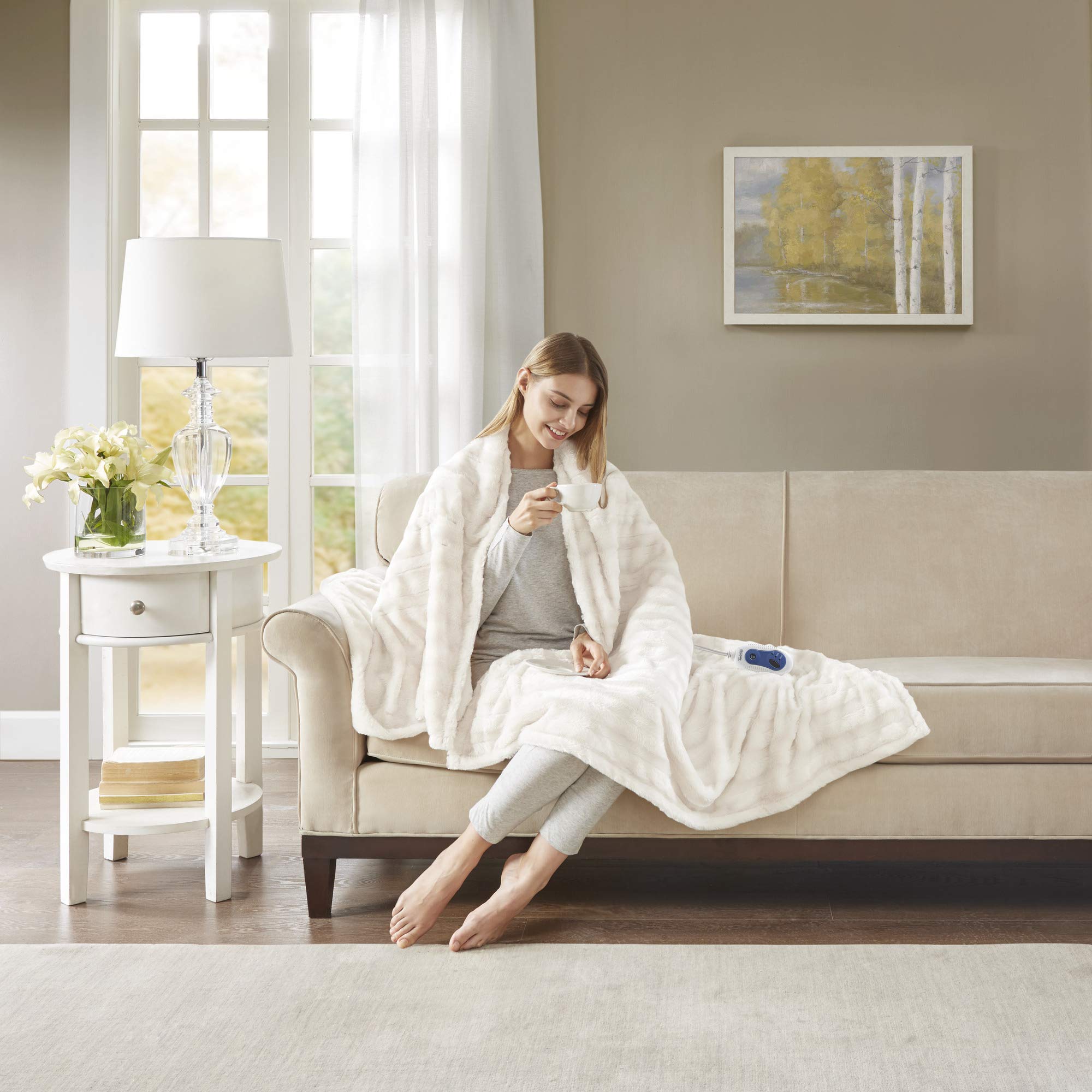 Duke Blanket Luxury Oversize Electric Throw Premium Soft Cozy Brushed