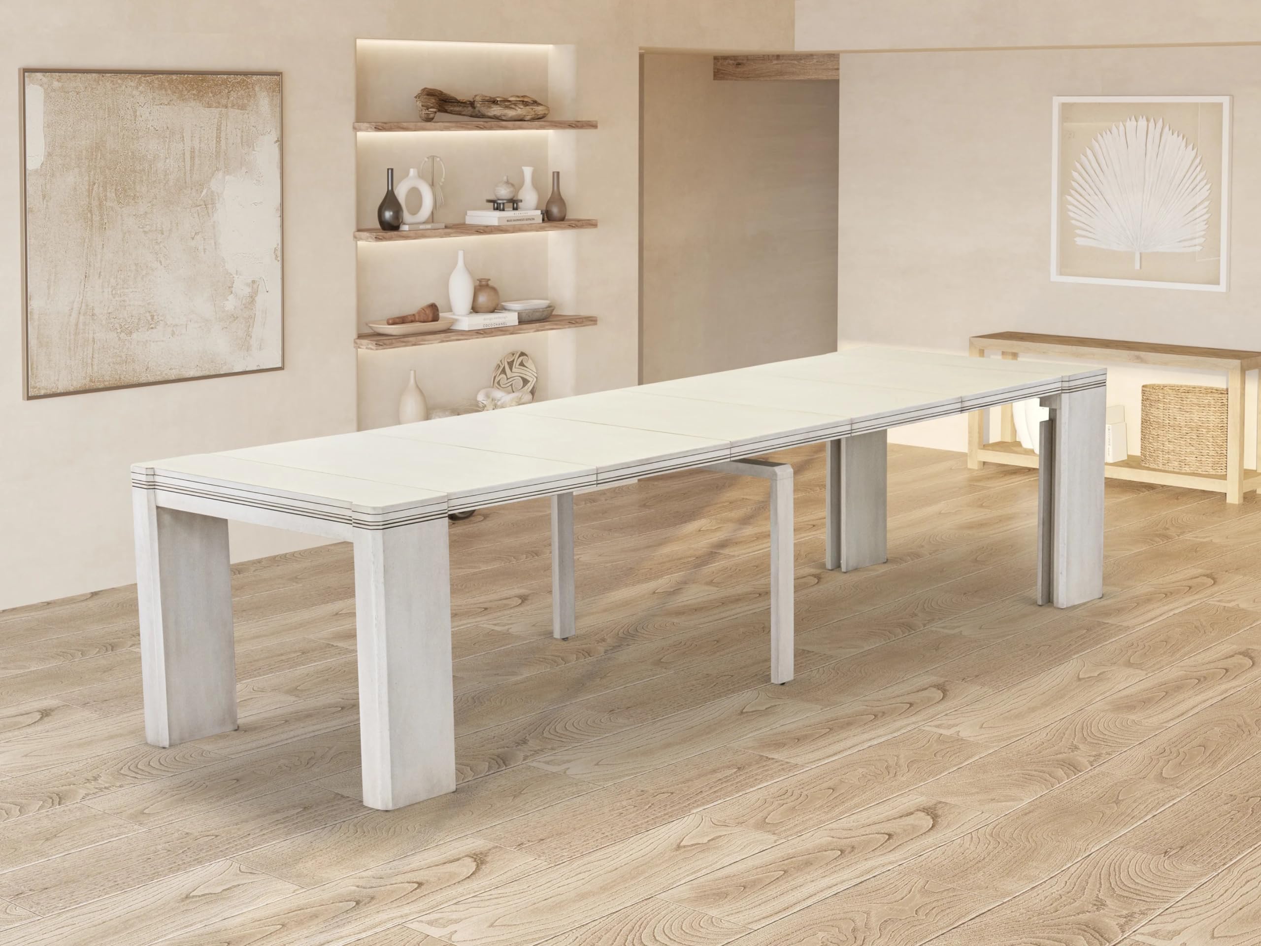 XTT-AWH-TL Extendable Dining Table - a Rectangle Dining Table Top