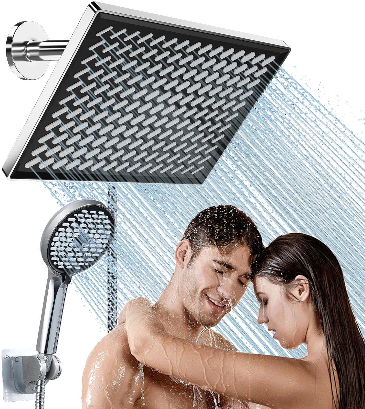 11.8 Inch Rain Shower Head with Handheld - Adjustable Dual Shower Heads