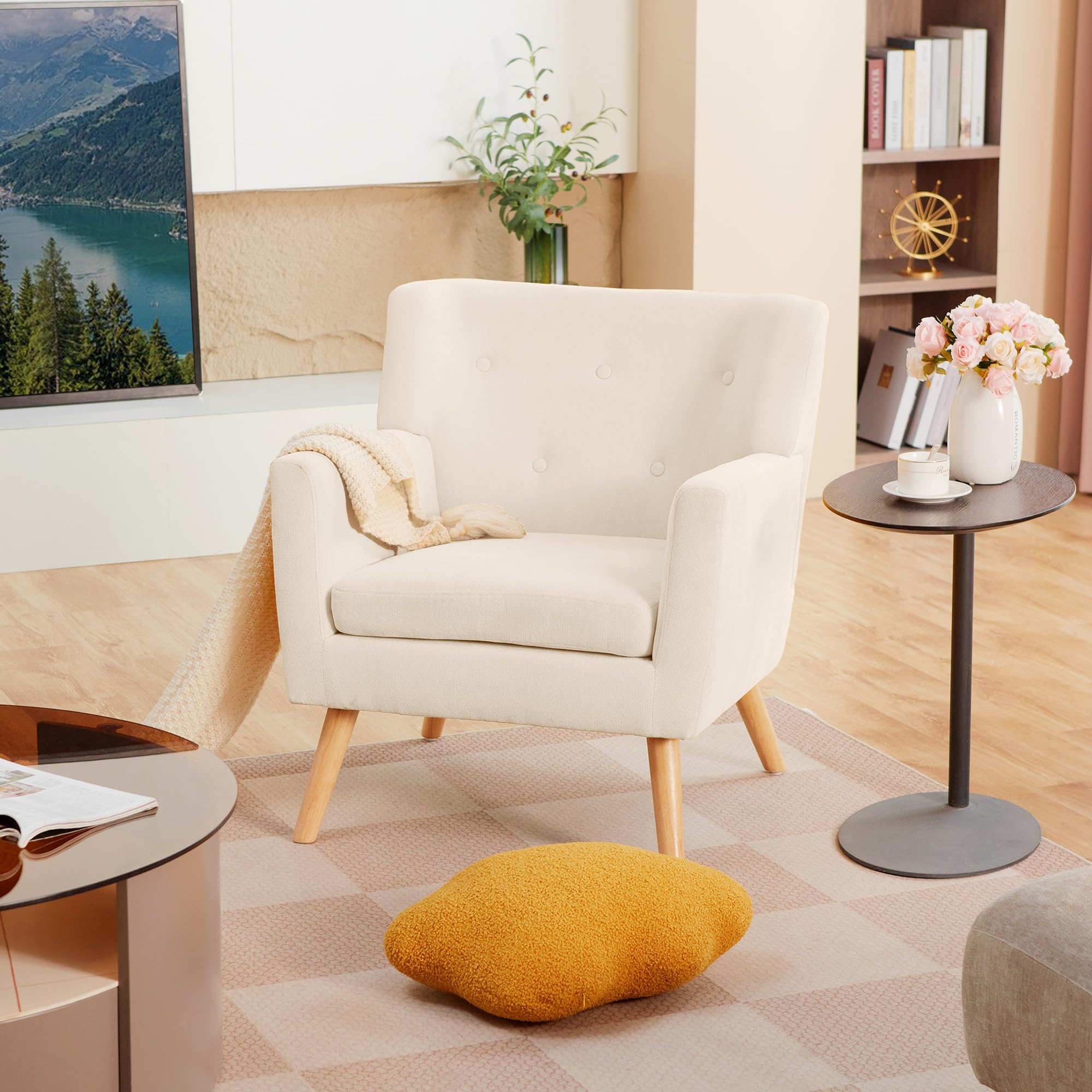 Accent Chair, Sherpa Arm Chair for Living Room