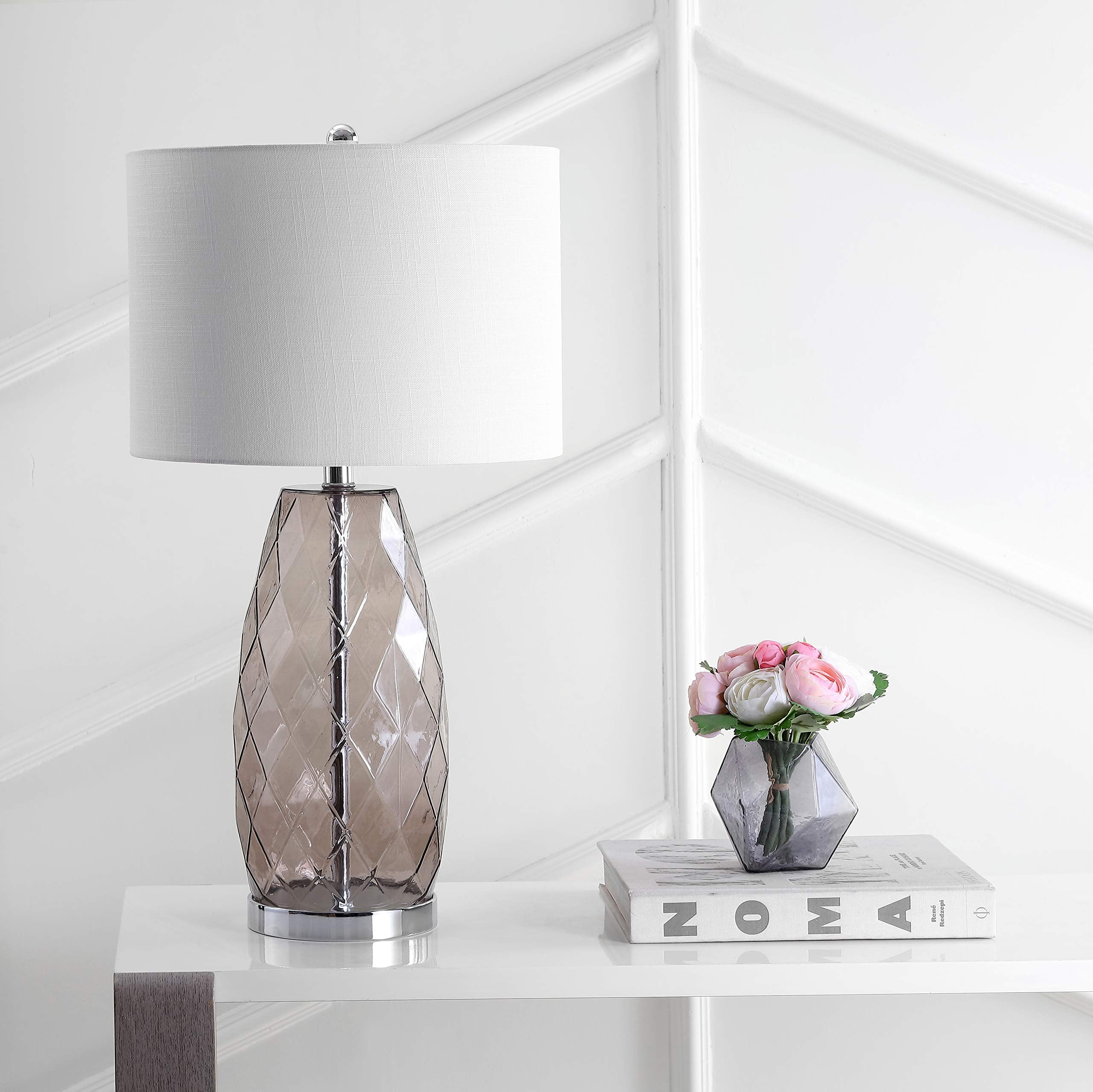 4009A Juliette 26.5" Glass/Metal LED Table Lamp Contemporary Transitional